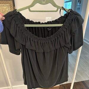 Women's Black Off-Shoulder Top